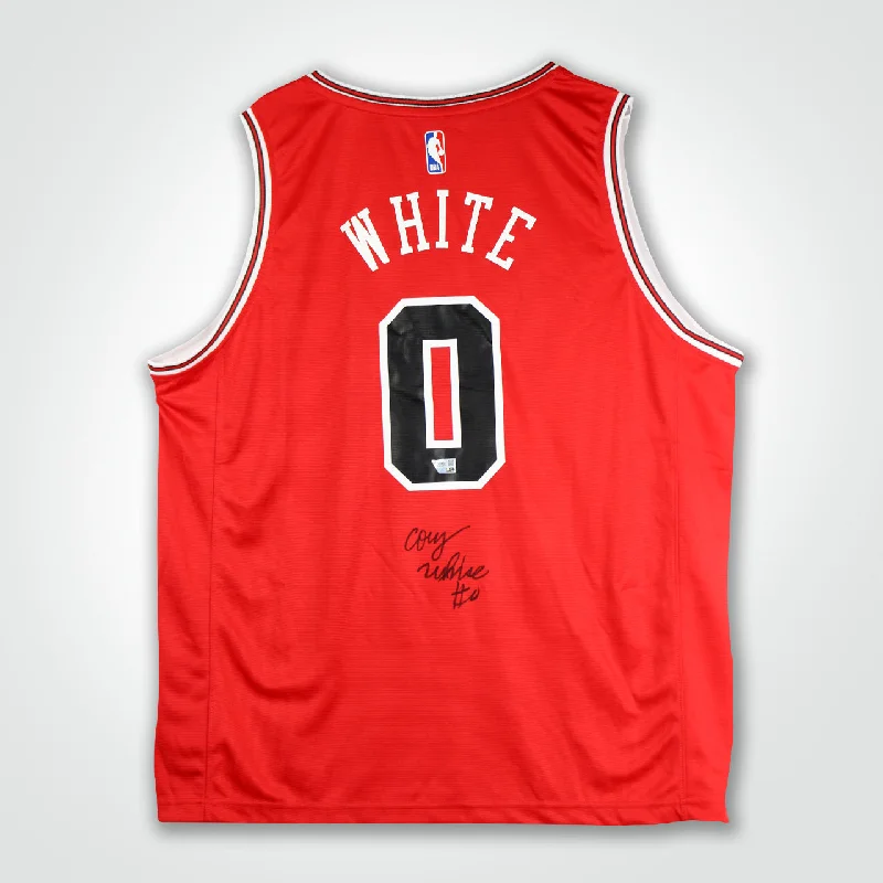 Coby White Signed Bulls Fanatics Fast Break Jersey-NBA Player’s Signature Jersey -