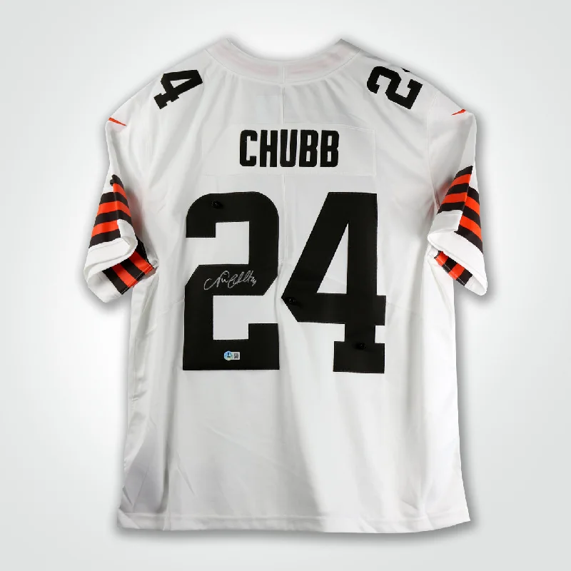 Nick Chubb Signed Browns Nike Limited Jersey-NBA All-Time Legend Jersey -