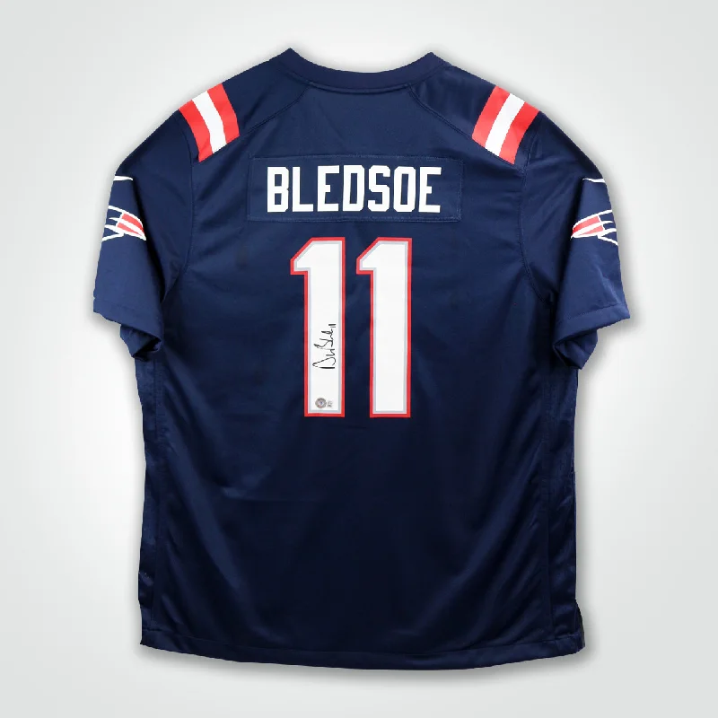 Drew Bledsoe Signed Patriots Nike Game Football Jersey-NBA Classic Player Jersey -