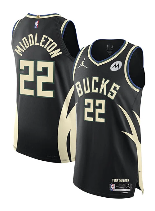 Jordan 2022 Statement Edition Khris Middleton Milwaukee Bucks Authentic Jersey-NBA Jersey for All Teams -