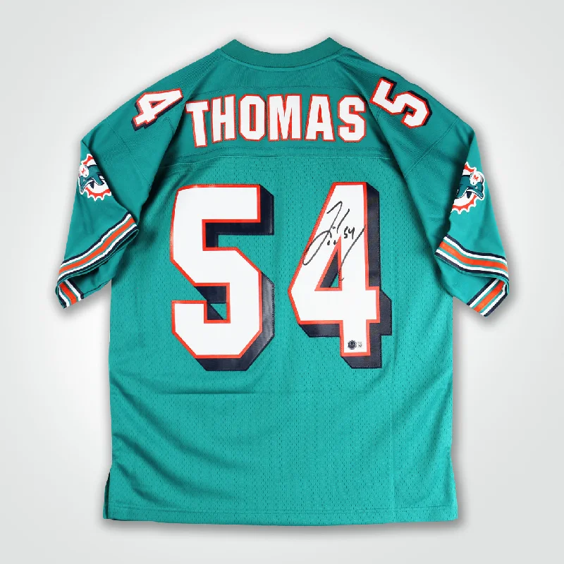 Zach Thomas Signed Dolphins Mitchell & Ness Replica Jersey-NBA Retro Custom Jersey -