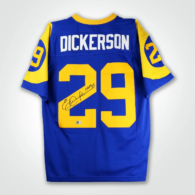 Eric Dickerson Signed Rams Mitchell & Ness Replica Jersey Inscribed "HoF 99"-NBA Custom Jersey with Numbers -