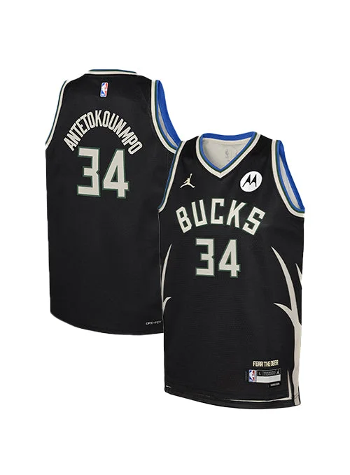 Youth Jordan 2022 Statement Edition Giannis Antetokounmpo Milwaukee Bucks Swingman Jersey-NBA Player Edition Jersey -