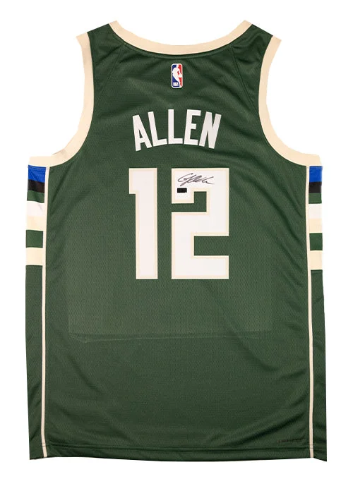 Signed Nike Icon Edition Grayson Allen Milwaukee Bucks Swingman Jersey-NBA Red Basketball Jersey -