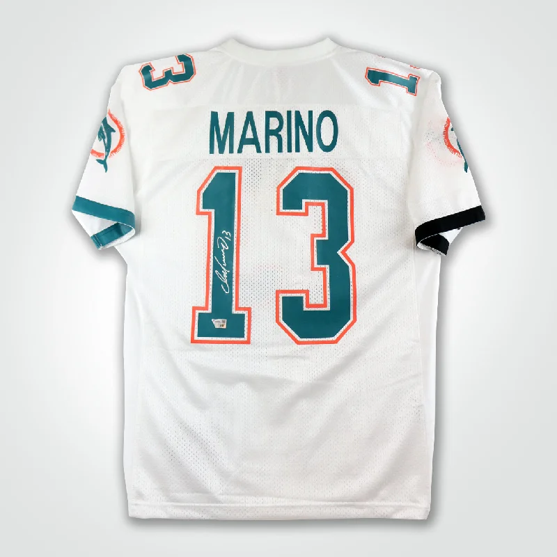 Dan Marino Signed Dolphins Silver Season Mitchell & Ness Authentic Jersey-NBA Home Jersey -