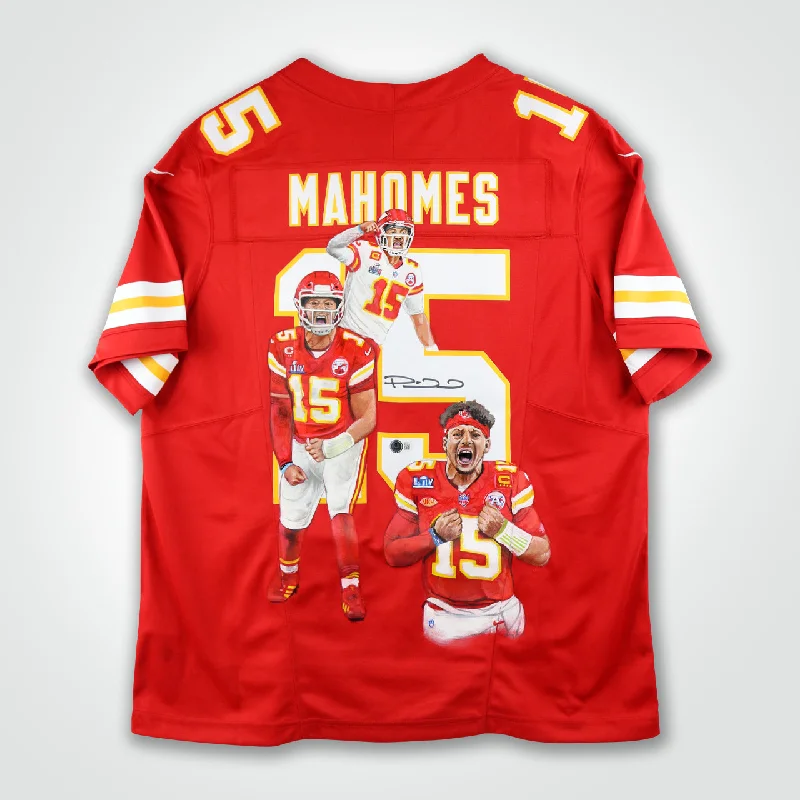 Patrick Mahomes Signed Painted Chiefs Nike Limited Jersey-NBA Jersey with Special Edition Graphics -