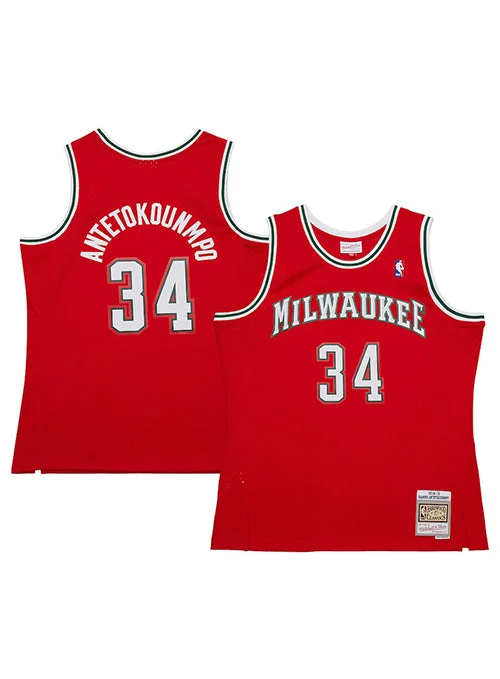 Mitchell & Ness HWC '14 Giannis Antetokounmpo Milwaukee Bucks Swingman Jersey-NBA Limited Edition Jersey -