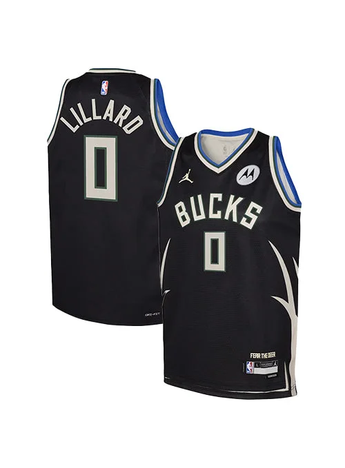 Youth Jordan 2022 Statement Edition Damian Lillard Milwaukee Bucks Swingman Jersey-NBA Fan-Favorite Jersey -