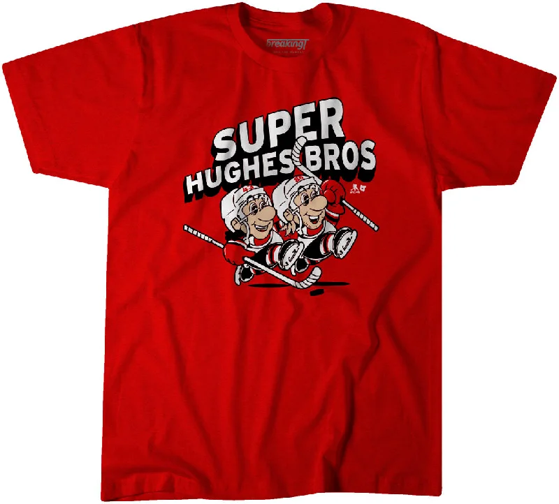 Jack Hughes & Luke Hughes: Super Hughes Bros.-NBA High-Quality Basketball Jersey -