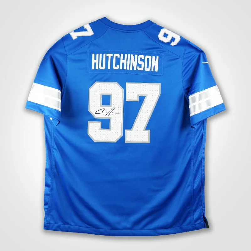 Aidan Hutchinson Signed Lions Nike Game Jersey-NBA Replica Jersey -