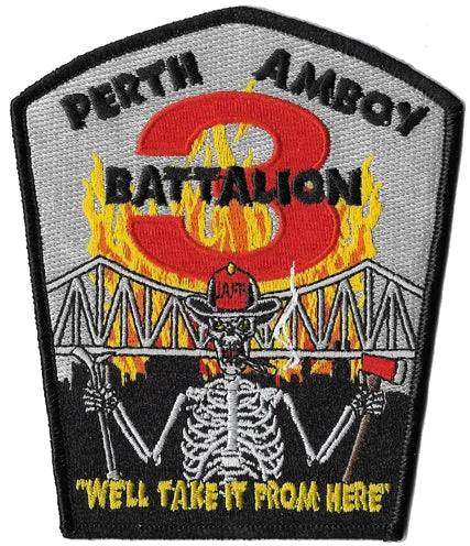 Perth Amboy, NJ Battalion 3 We'll Take It From Here NEW Fire Patch-NBA Knicks Jersey -