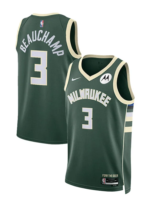 Nike 2022 Icon Edition Marjon Beauchamp Milwaukee Bucks Swingman Jersey-NBA Pro Jersey for Sale -