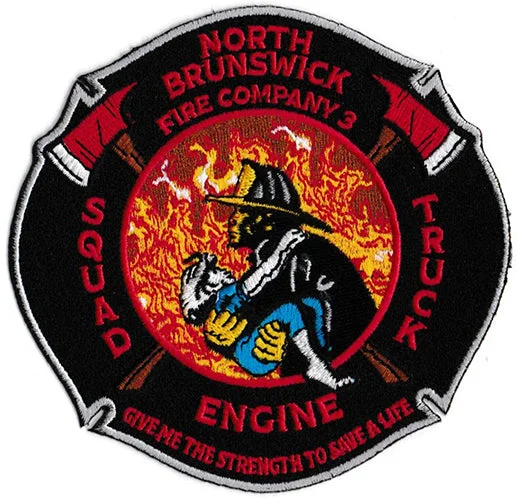 North Brunswick, NJ Station 3 NEW Fire Patch-NBA Replica Jersey -