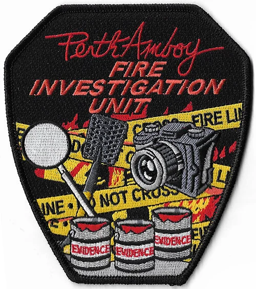 Perth Amboy, NJ Fire Investigation Unit NEW Patch-NBA Lakers Jersey -