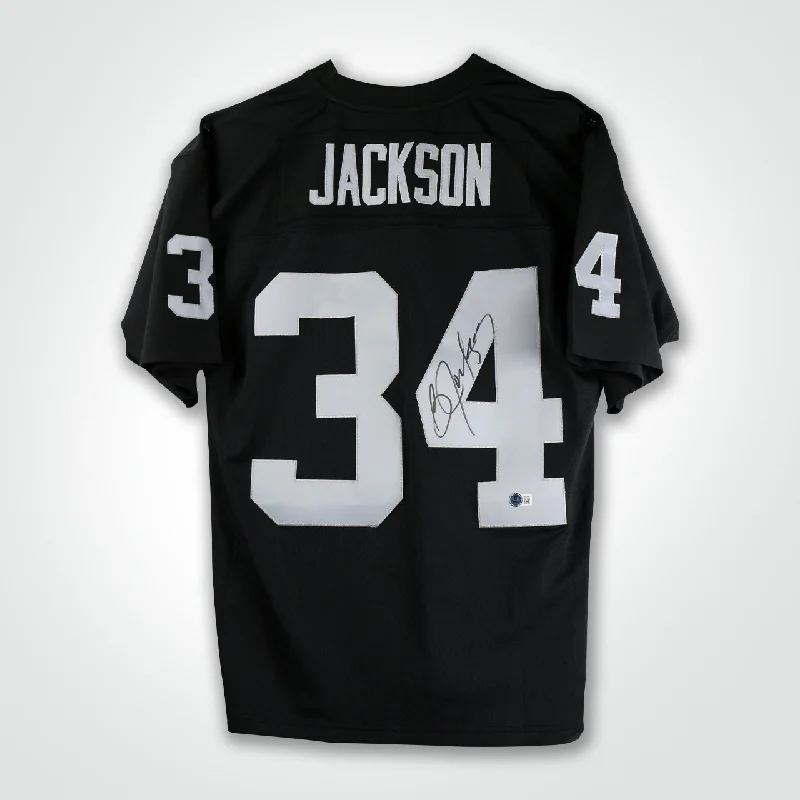 Bo Jackson Signed Raiders Mitchell & Ness Replica Jersey-NBA Rookie Jersey -