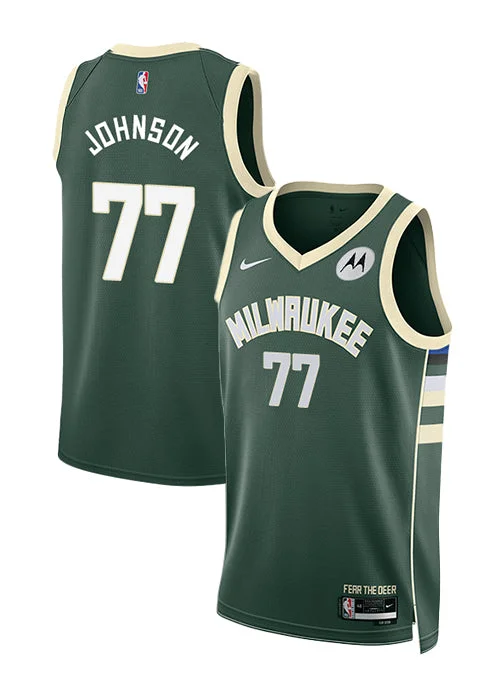 Nike 2022 Icon Edition AJ Johnson Milwaukee Bucks Swingman Jersey-NBA Youth Jersey with Player Number -