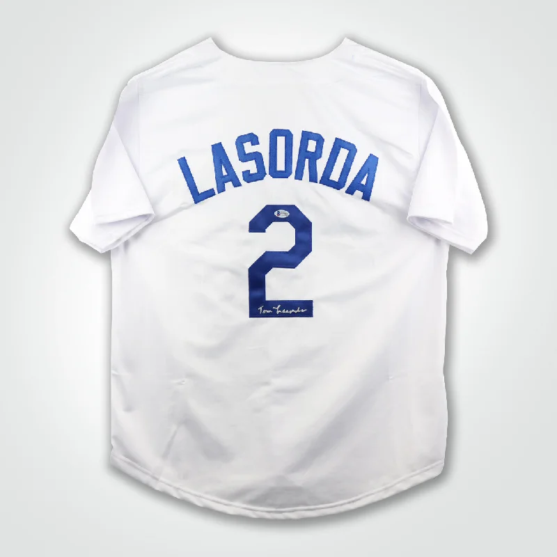 Tommy Lasorda Signed Jersey-NBA Player Edition Jersey -