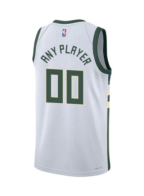 Nike 2022 Association Edition Custom Milwaukee Bucks Swingman Jersey-NBA Basketball Jersey for Women -