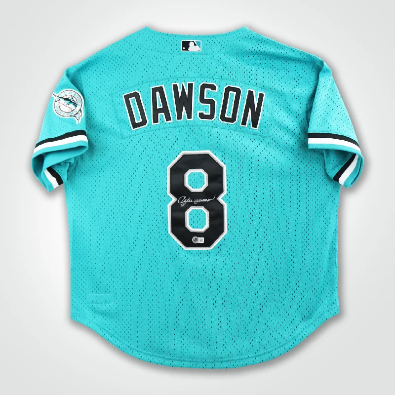 Andre Dawson Signed Marlins Mitchell & Ness Authentic Jersey-NBA Warriors Jersey -