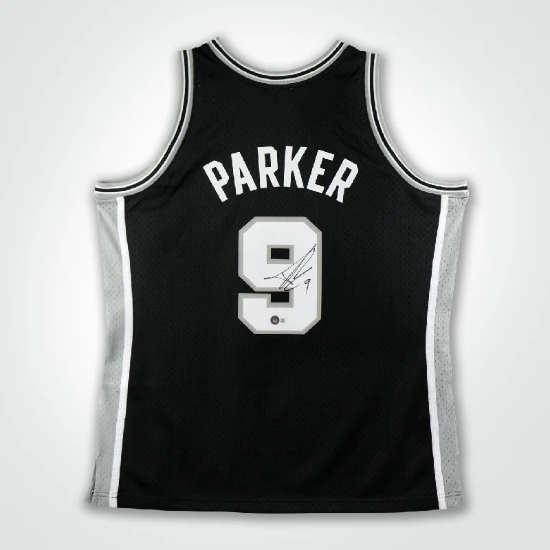 Tony Parker Signed Spurs Mitchell & Ness Swingman 01-02 Jersey-NBA Player Name Jersey -