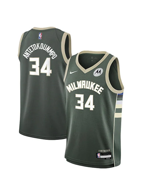 Youth Nike Icon Edition Giannis Antetokounmpo Milwaukee Bucks Swingman Jersey-NBA Exclusive Jersey -