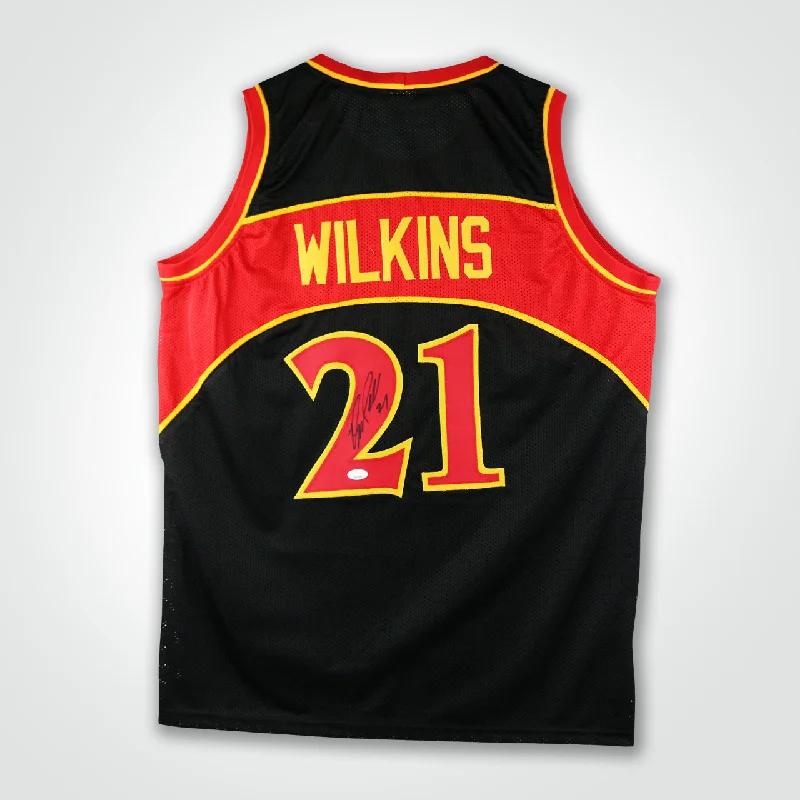 Dominique Wilkins Signed Jersey-NBA Authentic Team Basketball Jersey -