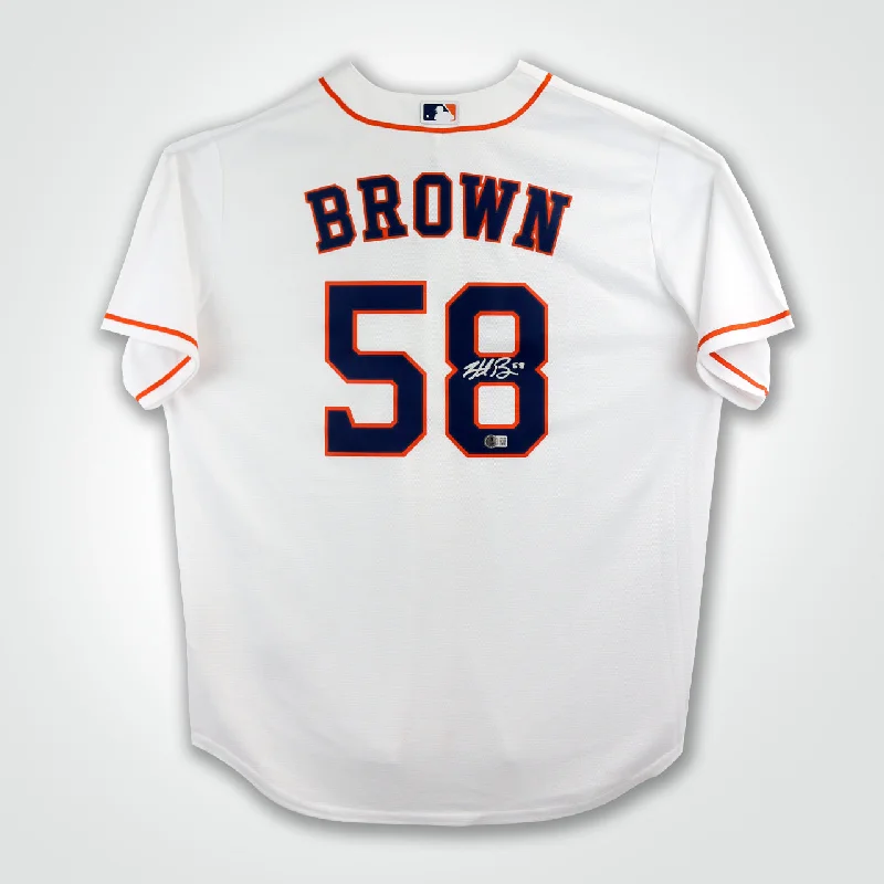 Hunter Brown Signed Astros Nike Jersey-NBA Jersey with Player Number -