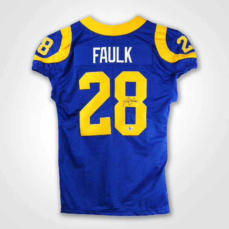 Marshall Faulk Signed Jersey-NBA Team Logo Jersey -