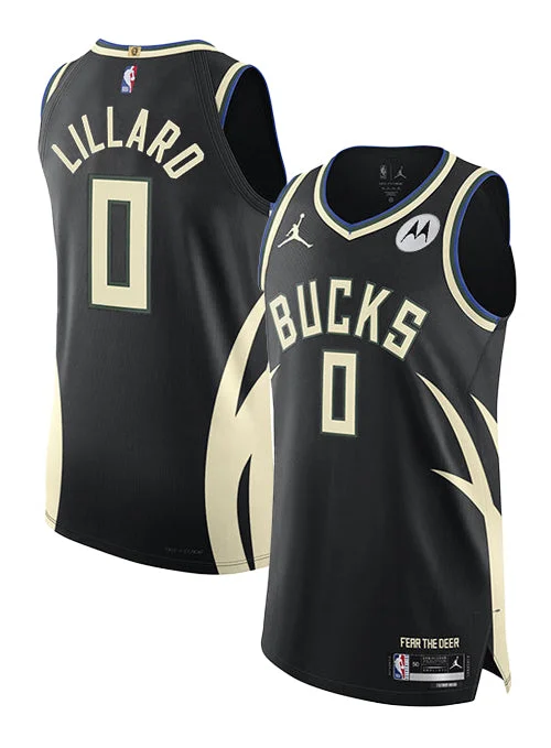 Jordan 2022 Statement Edition Damian Lillard Milwaukee Bucks Authentic Jersey-NBA Limited Edition Authentic Jersey -