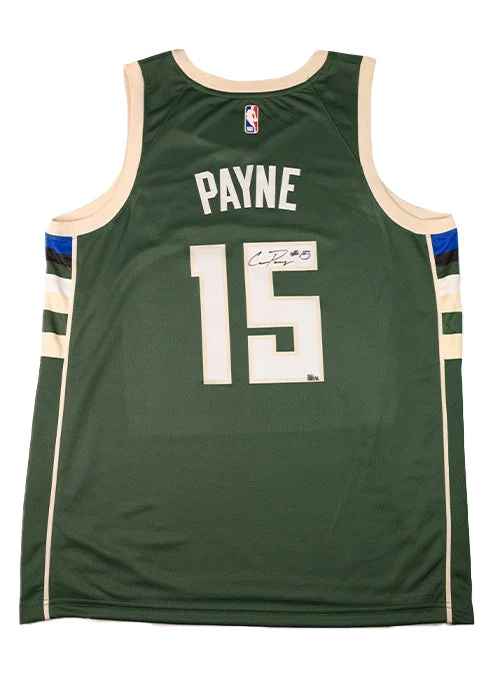 Signed Nike Icon Edition Cameron Payne Milwaukee Bucks Swingman Jersey-NBA Basketball Jersey with Name & Number -