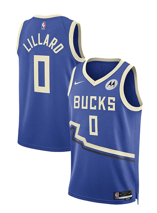 Nike 2024-25 City Edition Damian Lillard Milwaukee Bucks Swingman Jersey-NBA Championship Edition Jersey -