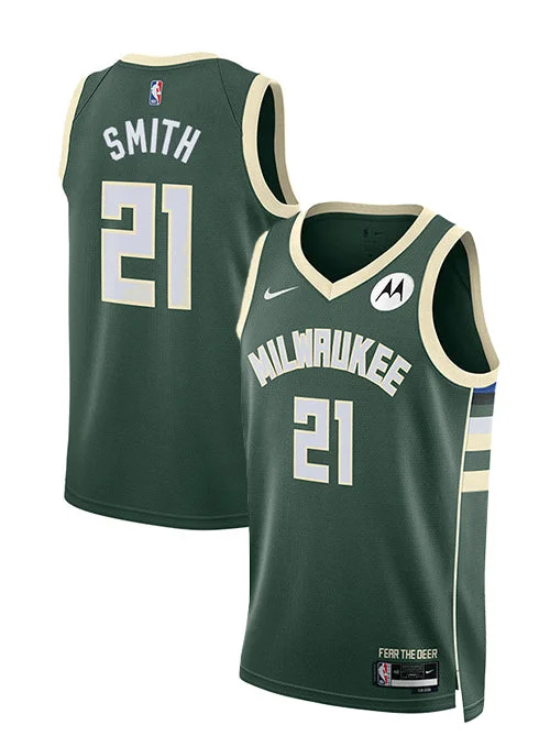 Nike 2022 Icon Edition Tyler Smith Milwaukee Bucks Swingman Jersey-NBA Authentic Player Jersey -