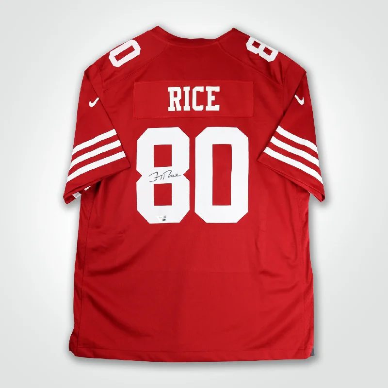 Jerry Rice Signed 49Ers Nike Game Jersey-NBA Basketball Jersey with Retro Style -