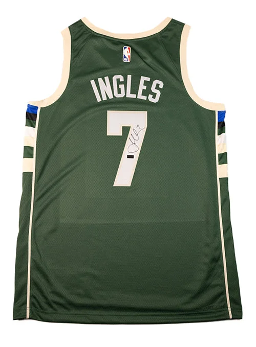 Signed Nike Icon Edition Joe Ingles Milwaukee Bucks Swingman Jersey-NBA Retro Basketball Jersey -