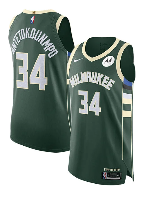 Nike 2022 Icon Edition Giannis Antetokounmpo Milwaukee Bucks Authentic Jersey-NBA All-Time Legend Jersey -