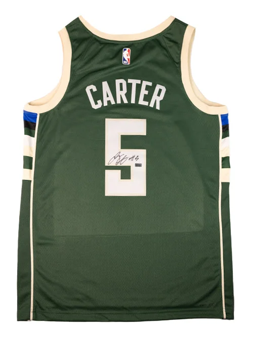 Signed Nike Icon Edition Jevon Carter Milwaukee Bucks Swingman Jersey-NBA Finals Edition Jersey -