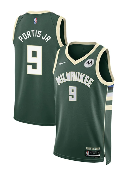 Nike 2022 Icon Edition Bobby Portis Jr Milwaukee Bucks Swingman Jersey-NBA Game-Worn Jersey -