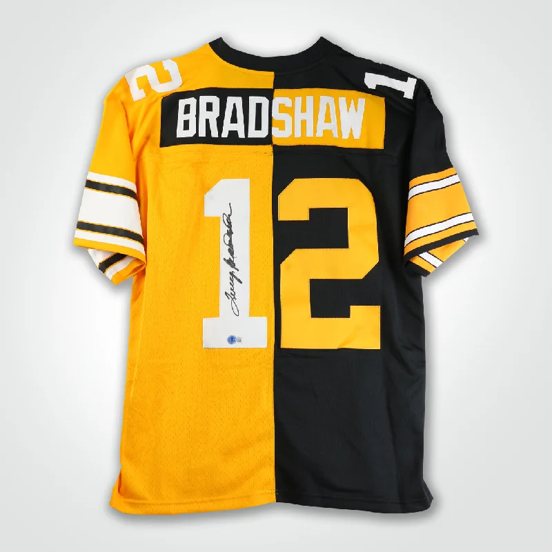 Terry Bradshaw Signed Steelers Mitchell & Ness Replica Jersey-NBA Jersey with Custom Player Number -