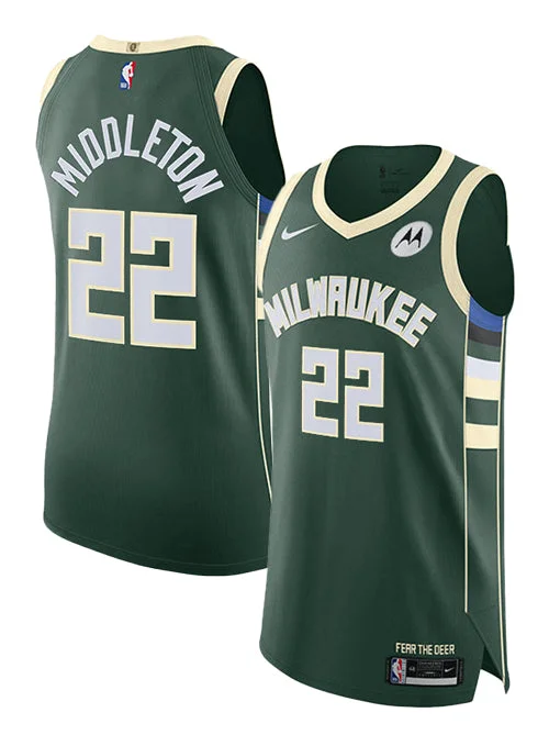 Nike 2022 Icon Edition Khris Middleton Milwaukee Bucks Authentic Jersey-NBA Player Jersey for All Ages -