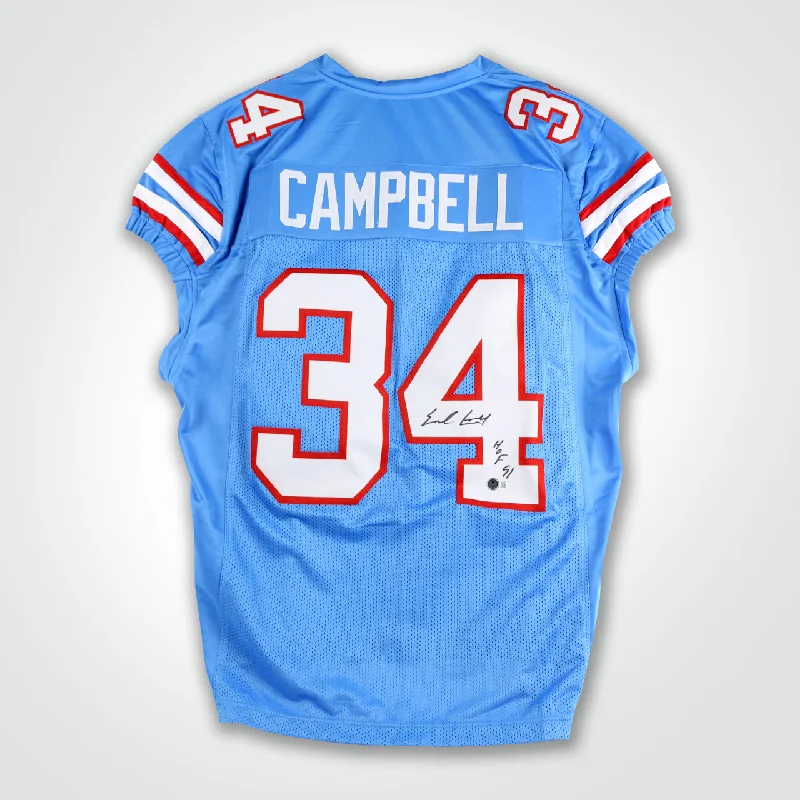 Earl Campbell Signed Jersey Inscribed "HoF 91"-NBA Basketball Jersey for All Ages -