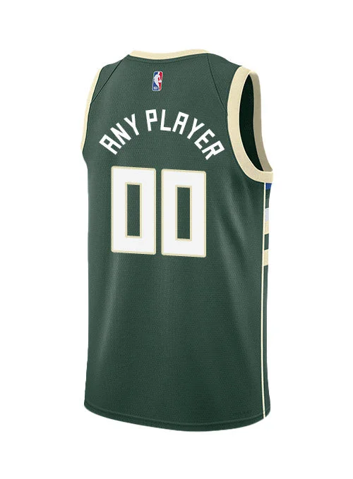 Nike 2022 Icon Edition Custom Milwaukee Bucks Swingman Jersey-NBA Classic Jersey -