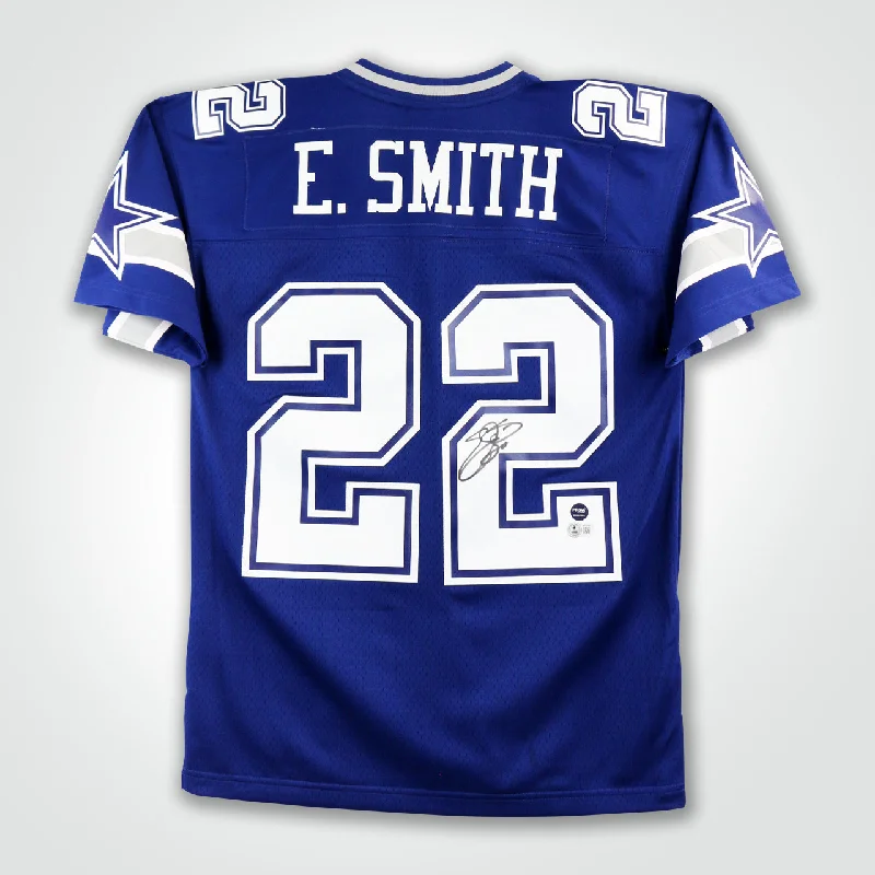 Emmitt Smith Signed Cowboys Mitchell & Ness Replica Jersey-NBA Fan Jersey Collection -