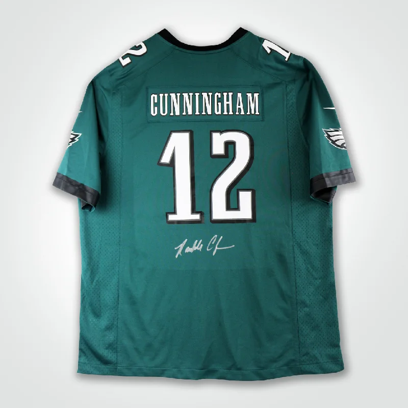 Randall Cunningham Signed Eagles Nike Game Jersey-NBA Authentic Team Basketball Jersey -