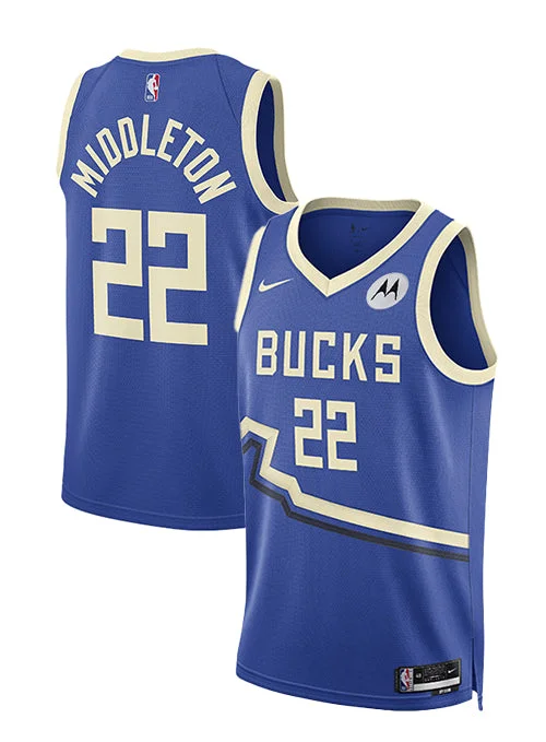 Nike 2024-25 City Edition Khris Middleton Swingman Jersey-NBA Women’s Basketball Jersey -