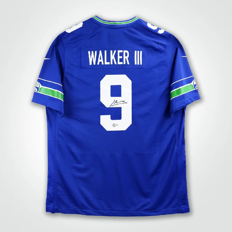 Kenneth Walker III Signed Seahawks Throwback Nike Game Jersey-NBA Official Basketball Jersey -