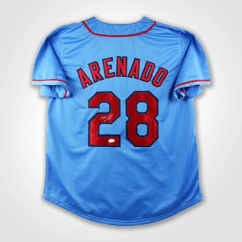 Nolan Arenado Signed Jersey-NBA Red Basketball Jersey -