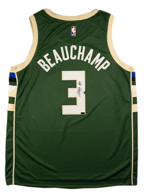 Signed Nike Icon Edition Marjon Beauchamp Milwaukee Bucks Swingman Jersey-NBA Player Edition Jersey -