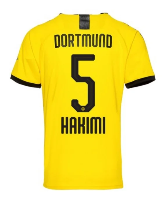 Achraf Hakimi Borussia Dortmund 19/20 Home Jersey-AFC Jersey Store -