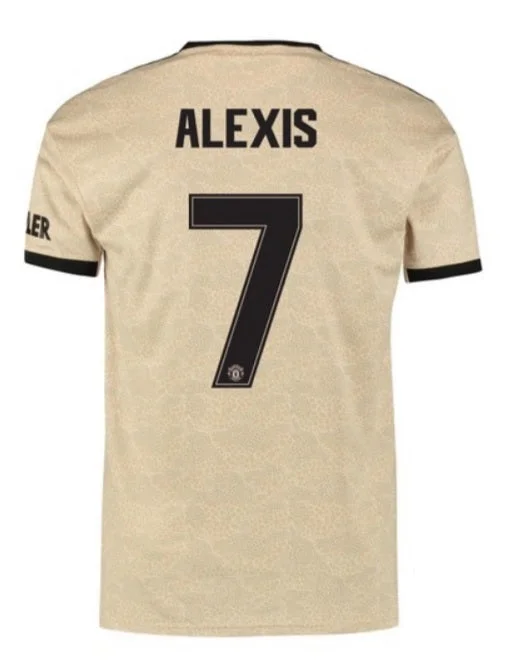 Alexis Sanchez Manchester United 19/20 Club Font Away Jersey-AFC Authentic Football Jersey -