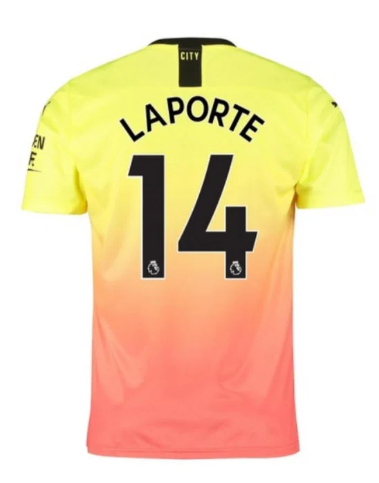 Aymeric Laporte Manchester City 19/20 Third Jersey-AFC Football Jersey with Name and Number -